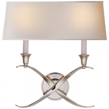 Visual Comfort & Co. Signature Collection RL CHD 1191PN-NP - Cross Bouillotte Large Sconce