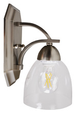 HOMEnhancements 19184 - Victoria 1-Light Wall Sconce - NK Clear Glass