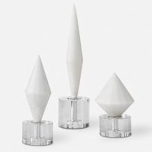 Uttermost 17580 - Uttermost Alize White Stone Sculptures Set/3